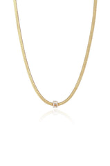 Initial Herringbone Necklace
