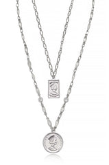 Medallions of Mine Layered Coin Necklace Set