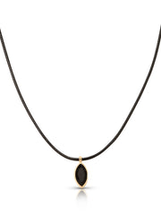 Marquise Onyx Cord Necklace