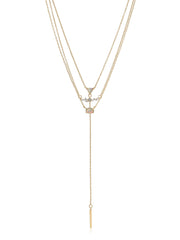 Layered Opal Lariat Necklace Set of 3