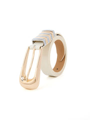 Metal Core Belt in Vanilla Nappa Leather