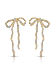 Pave Bow Earrings