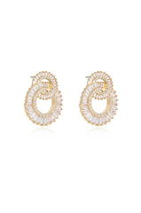 Rotating Circles Crystal Earrings