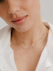 Crystal Dot Layered Necklace