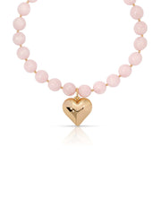 Luck and Love Rose Heart Necklace