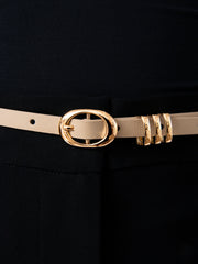 Classic Skinny Belt in Ivory