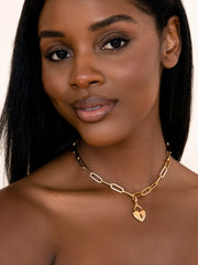 Heart Lock Charm Necklace