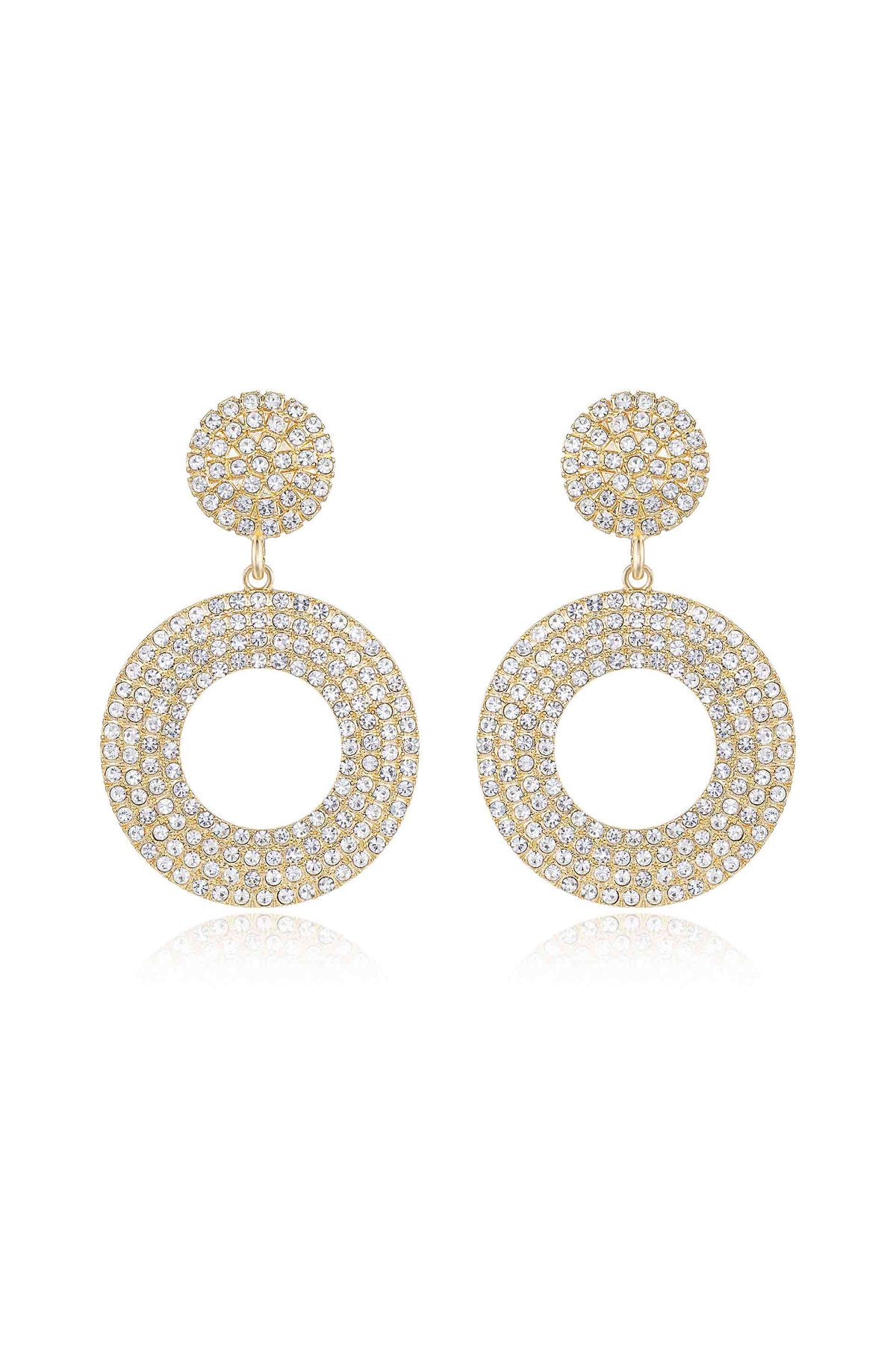 Spinning Records Crystal Earrings