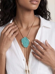 Turquoise Statement Bolo Necklace