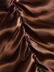 Satin Asymmetrical Mini Dress