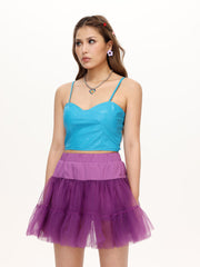 True Blue Cropped Tank Top