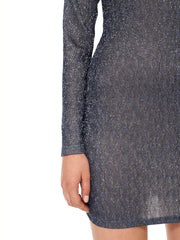 Glitter Hollow Out Mini Dress