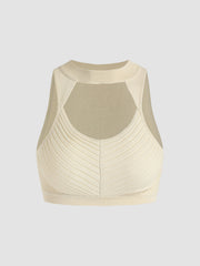 Solid Cut Out Knit Tank Top