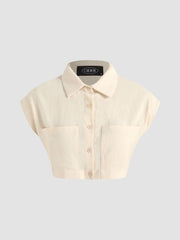 Solid Pocket Crop Top