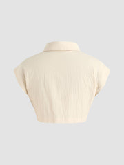 Solid Pocket Crop Top