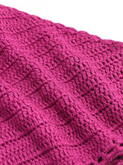Solid One Shoulder Crochet Tank Top