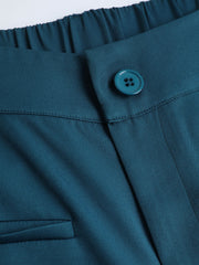 Solid Stitch Straight Leg Trousers Curve & Plus