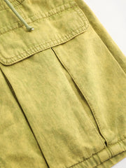 Denim Drawstring Pocket Mini Skirt