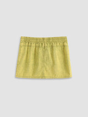 Denim Drawstring Pocket Mini Skirt