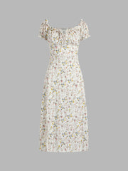 Julia's Ditsy Floral Puff Sleeve Corset Dress
