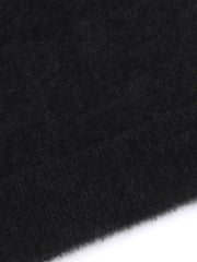 Lantern Pattern Knitted Long Sleeve Crop Top