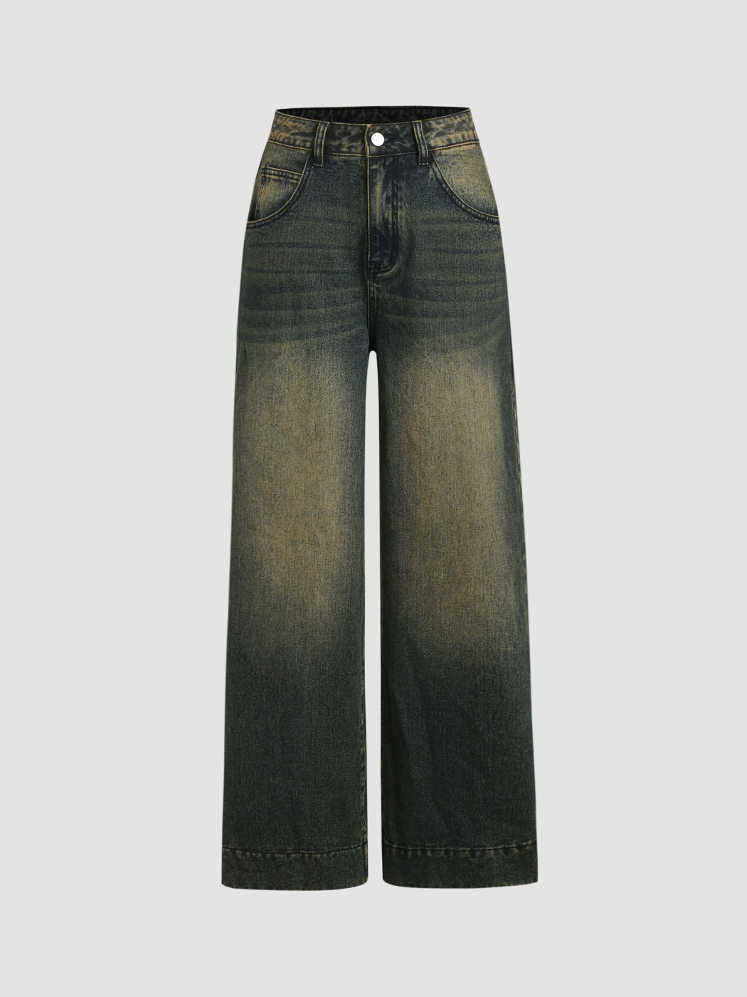 Mid Waist Baggy Jeans