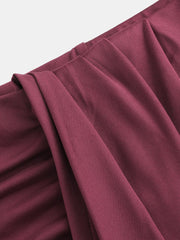 Jersey Crop Tank Top & Ruched Maxi Skirt