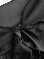 Knotted Ruffle High Waist Mini Skirt