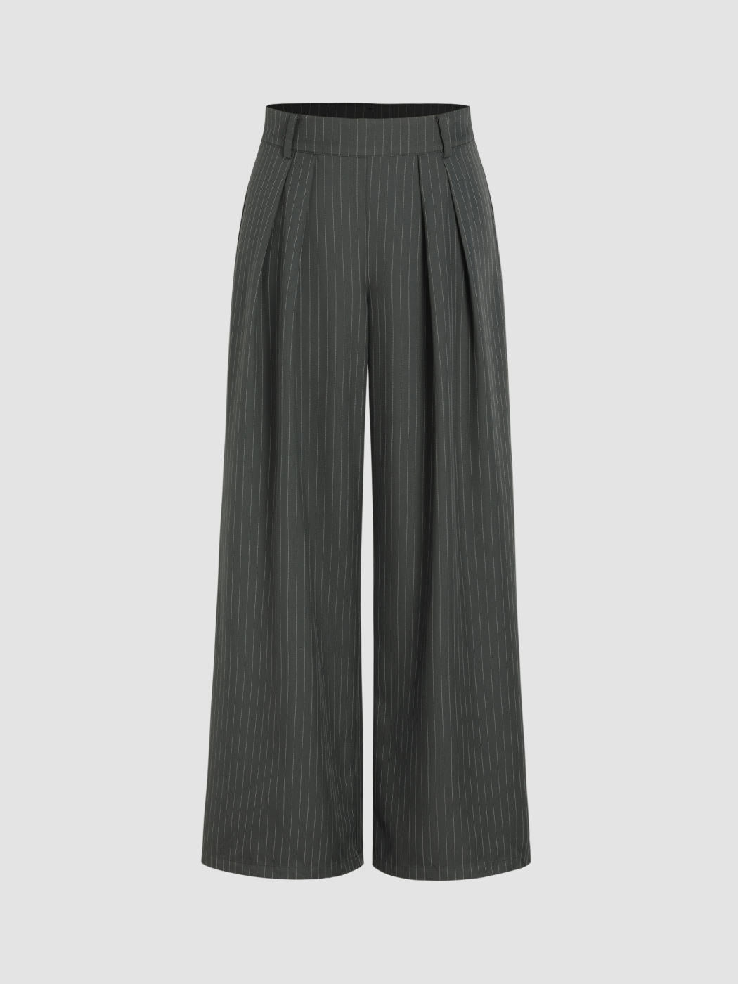 High Rise Pleated Wide Leg Trousers