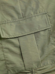 Split Drawstring Pocket Midi Skirt