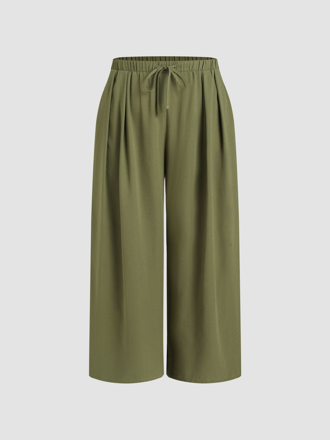 Elastic Waist Wide Leg Trousers Curve & Plus