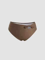 Cheeky Bowknot Knitted Bikini Bottom Curve & Plus