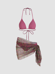 Floral Diary Bikini Set & Sarong