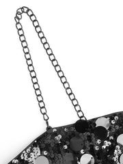 Sequin Zipper Up Crop Cami Top