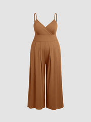 V-neck Cami Wide Leg Jumpsuit Curve & Plus