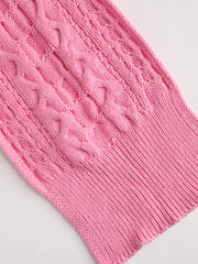 Solid Knit Round Neckline Vest With Scarf
