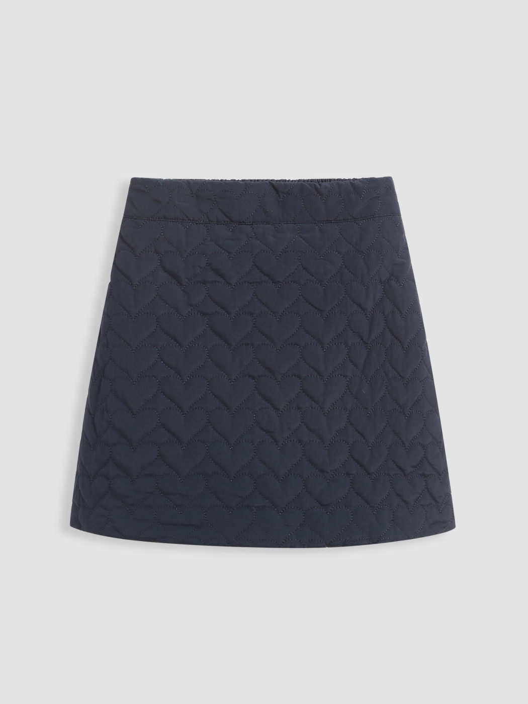 Mid Waist Quilted Heart Geometric Mini Skirt