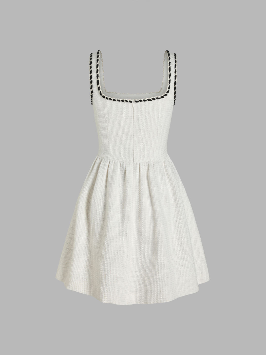 tweed u neckline solid mini dress CIDER Tweed U-Neckline Solid Mini Dress: Carbon, XXS at Amazon Women's Clothing store