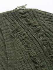 V-neck Solid Knitted Button Cardigan Curve & Plus