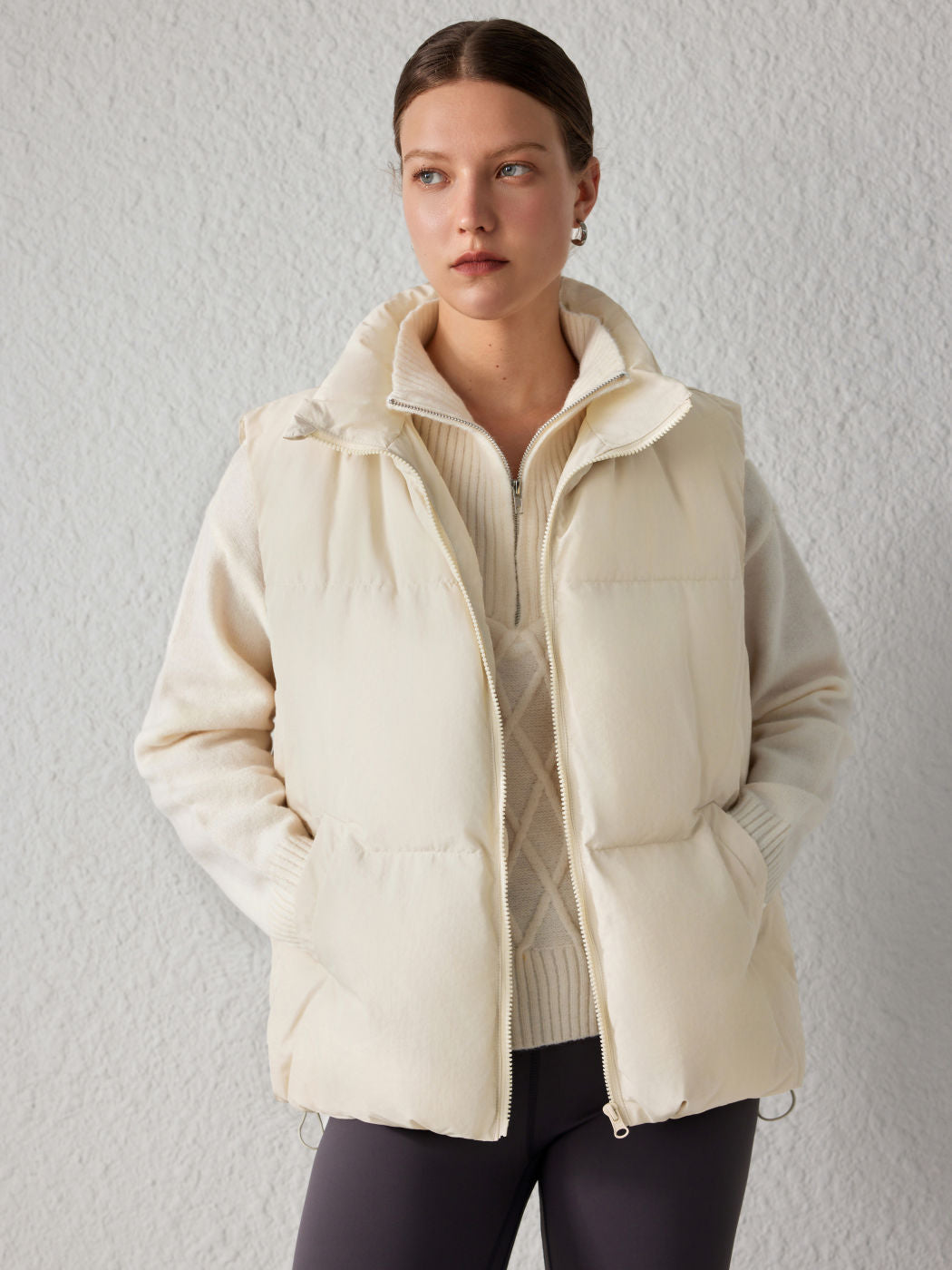 High Neck Puffer Vest