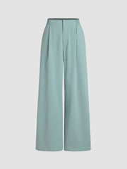 Mid Rise Pleated Trouser