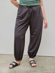 Mid Rise Drawstring Jogger Trousers Curve & Plus