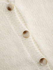 V-neck 3D Flower Knitted Cardigan Curve & Plus