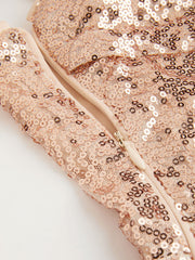 Sequin Square Neck Mini Dress