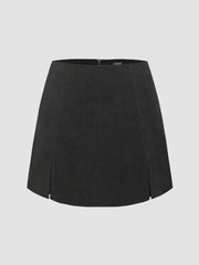 Corduroy High Waist Split Skort Curve & Plus