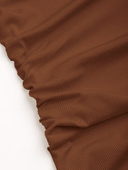 Round Neckline Solid Short Sleeve Top Curve & Plus