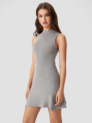 Knit High Neck Mini Dress