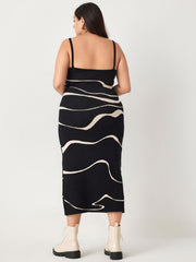 Knit Striped Cami Maxi Dress Curve & Plus