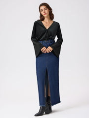 V Neck Long Sleeve Bodysuit