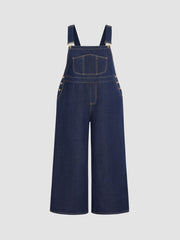 Denim Pocket Wide Leg Jumpsuit Curve & Plus